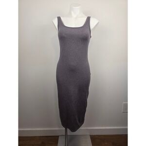 Vuori‎ Halo Essential Women's Charcoal Gray Scoop Neck Tank Bodycon Dress Medium